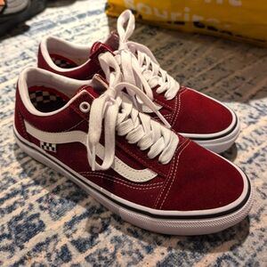 Red Old-Skool Vans - Pop Cush
